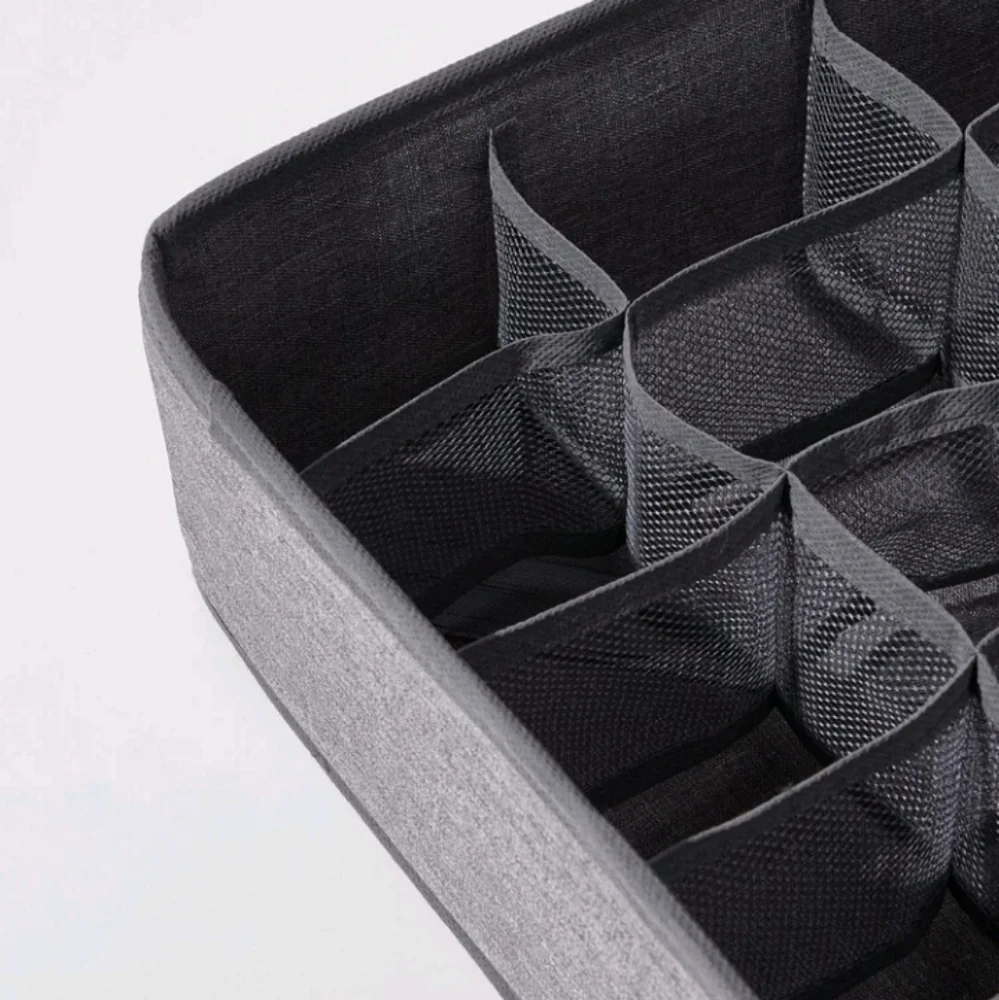 2pc Sock Underwear Organizer Divider, 24 Cell Drawer Organizer, Fabric Foldable